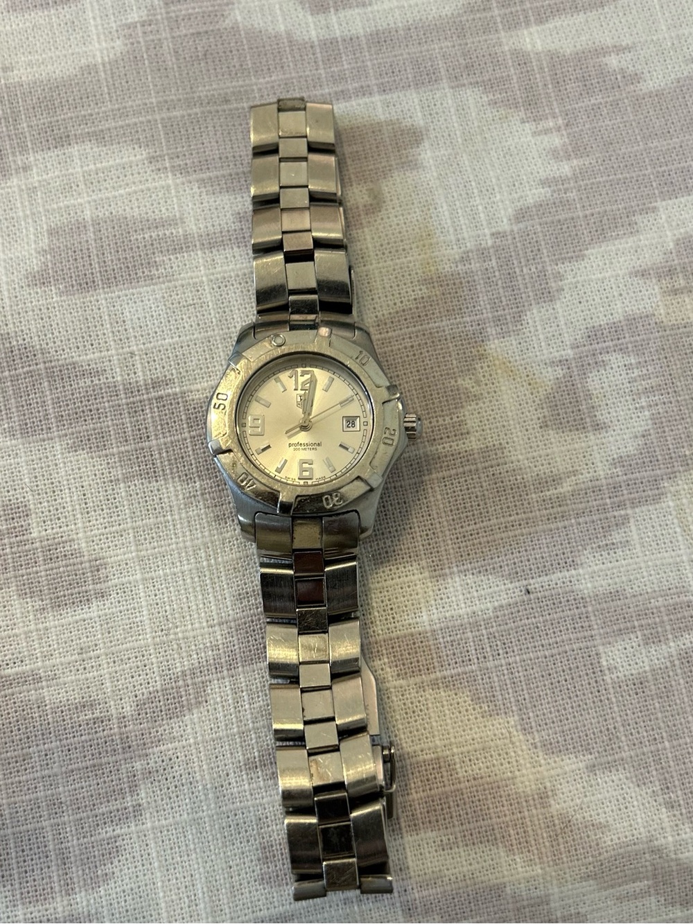 Tag Heuer Ladies Silver Stainless Steel Bracelet Watch with Ivory Dial